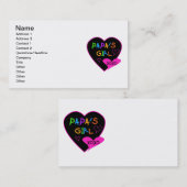 Carte De Visite Fille de Papa Tee - shirts, Casquettes, Mugs, Bout (Devant / Derrière)