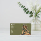 Carte De Visite Fille de pin-up dans Camo par Al Rio (Debout devant)