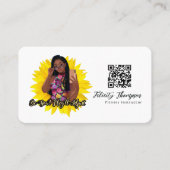 Carte De Visite Fille de selfie à la mode Code QR (Devant)