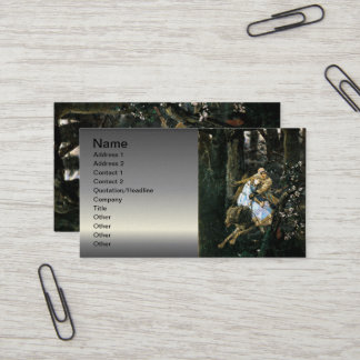 Carte De Visite Fille de transport sauvage de loup de bois de
