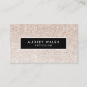 Carte De Visite Fille élégante Champagne parties scintillant rose (Devant)