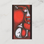 Carte De Visite Fille et chien (Dos)