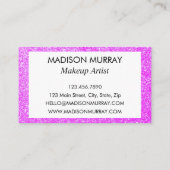 Carte De Visite Fille et Glam Lilac Parties scintillant violet Éti (Dos)