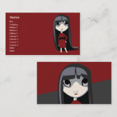 Carte De Visite Fille foncée - affaires (Devant / Derrière)