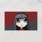 Carte De Visite Fille foncée - affaires (Dos)