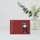 Carte De Visite Fille foncée - potelée (Debout devant)