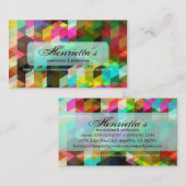 Carte De Visite Fille géométrique fine mode rétro (Devant / Derrière)