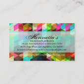 Carte De Visite Fille géométrique fine mode rétro (Dos)