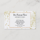 Carte De Visite *~* Fille Gold Cadre Floral Lime Vert Blanc (Dos)