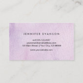 Carte De Visite Fille Lavender Rose Aquarelle Designer (Dos)