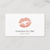 Carte De Visite Fille lèvres Beauté Blanc moderne (Devant)