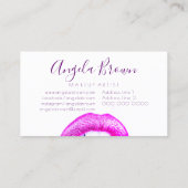 Carte De Visite Fille lèvres rose violet (Dos)