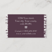 Carte De Visite fille lisant un livre (Dos)