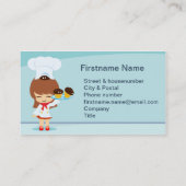 Carte De Visite Fille mignonne aux petits gâteaux (Dos)