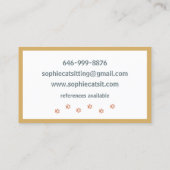 Carte De Visite Fille mignonne avec chatons chat animal de compagn (Dos)