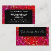 Carte De Visite Fille mignonne Parties scintillant professionnelle (Devant / Derrière)