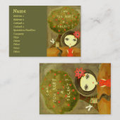 Carte De Visite Fille mignonne - pouvez-vous garder un secret ? (Devant / Derrière)