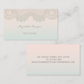 Carte De Visite Fille Moderne Charme Professionnel, Dentelle (Devant / Derrière)