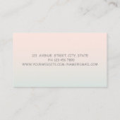 Carte De Visite Fille Moderne Charme Professionnel, Dentelle (Dos)