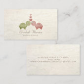 Carte De Visite Fille Moderne Drôle, Tortues En Amour (Devant / Derrière)