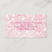 Carte De Visite Fille Moderne Professionnel, Glitterie, Bokeh, Lin (Dos)