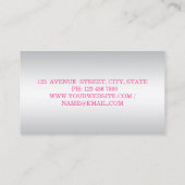 Carte De Visite Fille Moderne Professionnel, Lecteur (Dos)