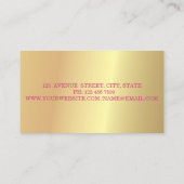 Carte De Visite Fille Moderne Professionnel, Noir, Lecteur (Dos)