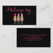 Carte De Visite Fille Moderne Professionnel, Noir, Lecteur (Devant / Derrière)