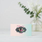 Carte De Visite Fille moderne professionnelle, maquillage (Debout devant)