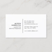 CARTE DE VISITE FILLE NOIRE ET BLANCHE - STYLE DE MODE BEAUTÉ N° 4 (Dos)