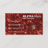 Carte De Visite Fille Parties scintillant tendance étincelle éléga (Devant)