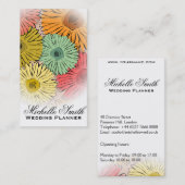 Carte De Visite Fille pastel Fleuriste wedding planner (Devant / Derrière)