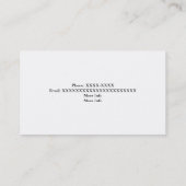 Carte De Visite Fille personnelle d'encre d'entraîneur (Dos)