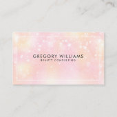 Carte De Visite Fille pétillante Arrière - plan rose (Devant)