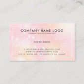 Carte De Visite Fille pétillante Arrière - plan rose (Dos)