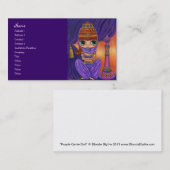 Carte De Visite Fille pourpre de génie de danseuse du ventre avec (Devant / Derrière)