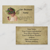 Carte De Visite Fille précieuse élégante w/butterfly d'ange (Devant / Derrière)