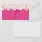 Carte De Visite Fille rose (Devant / Derrière)