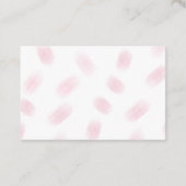 Carte de visite fille rose et or (Dos)