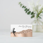 Carte De Visite *~* Fille Rose Or long cheveux déesse beauté (Debout devant)