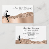 Carte De Visite *~* Fille Rose Or long cheveux déesse beauté (Devant / Derrière)