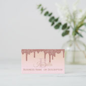 Carte De Visite Fille, Rose Parties scintillant or (Debout devant)