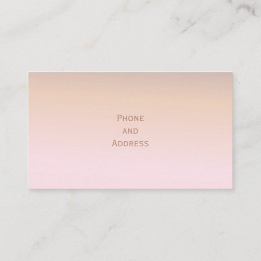 Carte De Visite Fille, Rose Parties scintillant or (Dos)