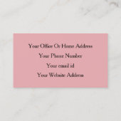 Carte De Visite Fille rose rousse mignonne Personnalisé Classy Élé (Dos)