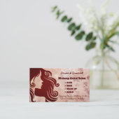 Carte De Visite Fille Rose tendance faux parties scintillant maqui (Debout devant)