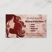 Carte De Visite Fille Rose tendance faux parties scintillant maqui (Devant)