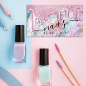 Carte De Visite Fille rose Turquoise Pearl Opal Parties scintillan