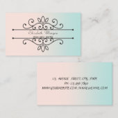 Carte De Visite Fille Sophistiqué Professionnel Vintage (Devant / Derrière)