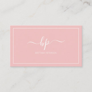 Carte De Visite Fille tendance Blush Pink Professionnel