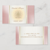 Carte De Visite Fille tendance moderne élégant, Lotus (Devant / Derrière)